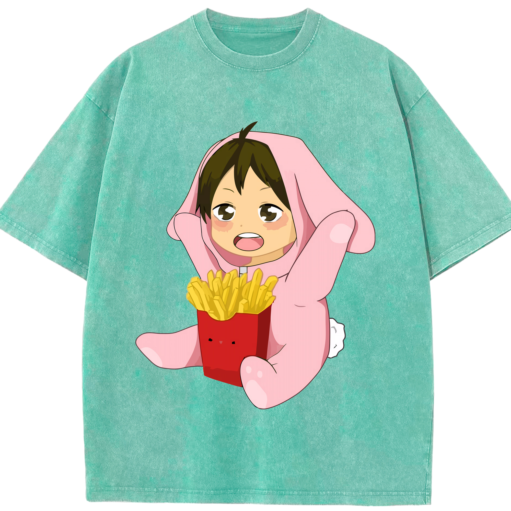（画像用） ハイキュー!! Haikyu!! 綿100% ヴィンテージ風 半袖Tシャツ（フロントプリント）